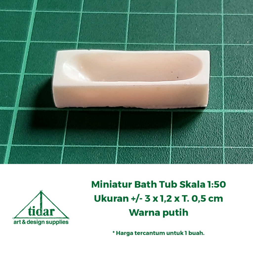 

[MR] MH - Miniatur Bath Tub Kotak Skala 1:50 - Bathup Persegi Panjang