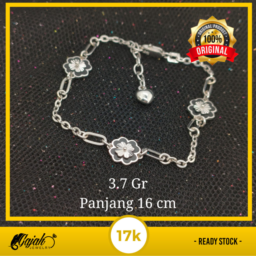 Gelang Rante Dewasa Emas 17K - Toko Emas Gajah Online - 3.7 Gr Kadar  750 - 6479