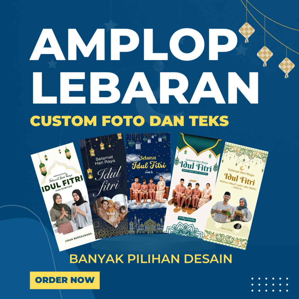 

Amplop Lebaran Idul Fitri Custom Bisa Ganti Foto dan Tulisan