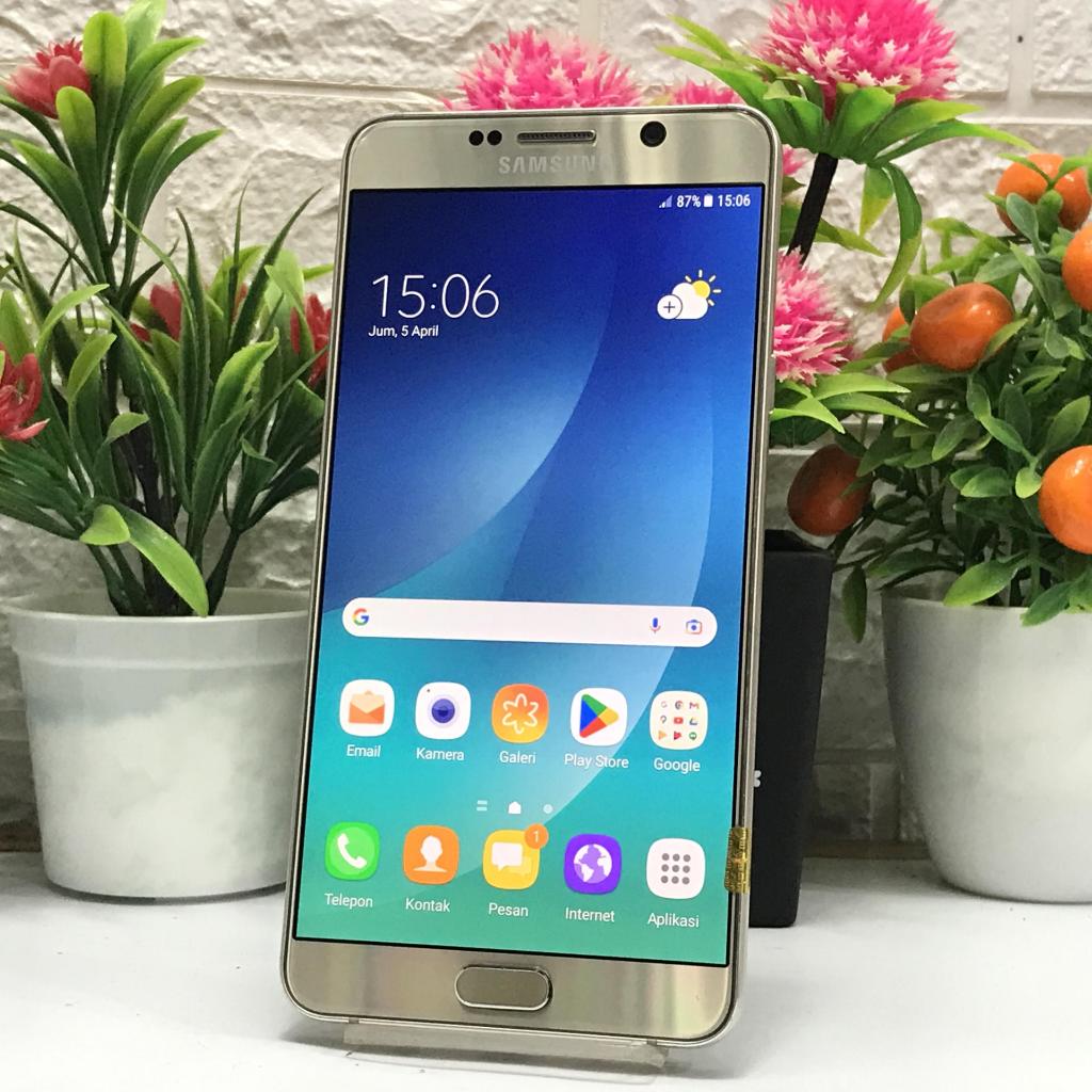 SAMSUNG NOTE 5 4/32GB Gold BEKAS Second Grs Resmi Indonesia