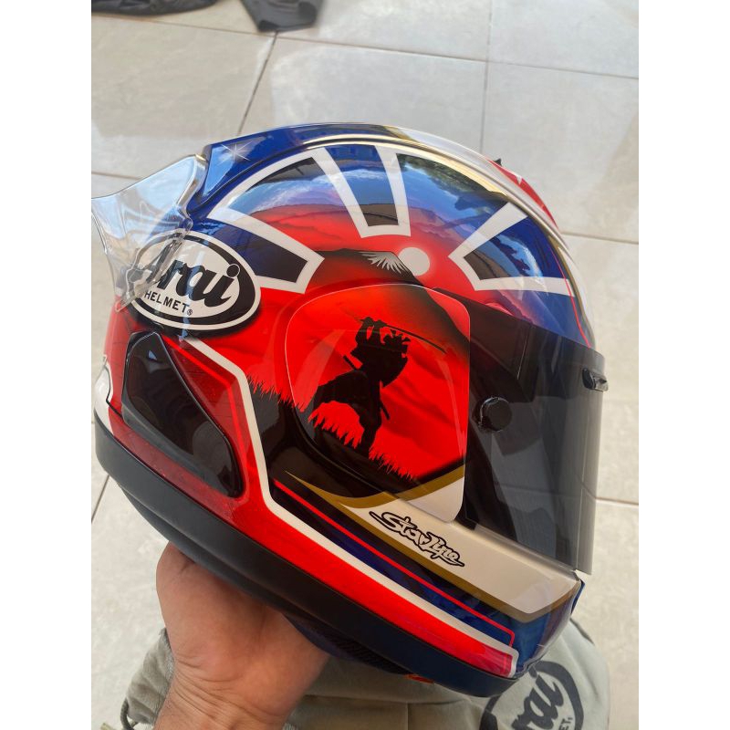 helm arai rx7x dani pedrosa blue