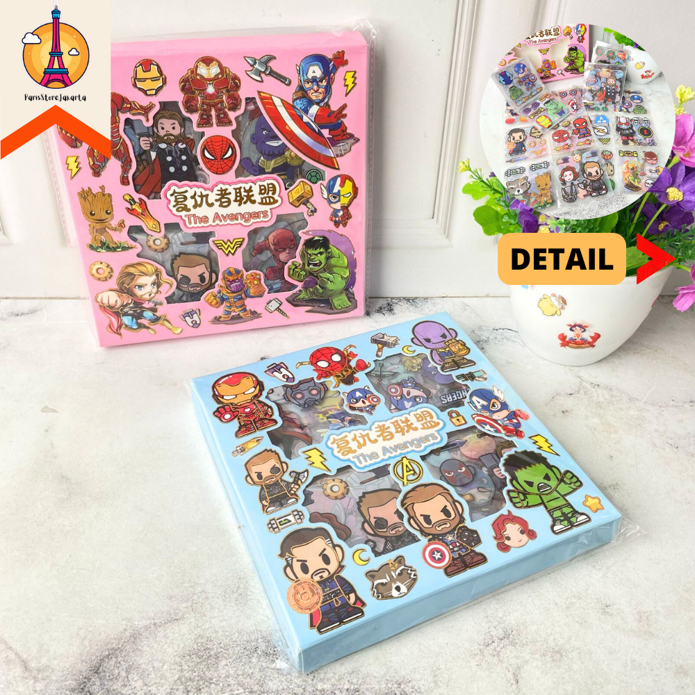 

Stiker Superhero Avanger Isi 100 Lembar ST-1197 Waterproof Sticker Anti Air Stationery For School Alat Tulis Kantor Sekolah Kado Ulang Tahun