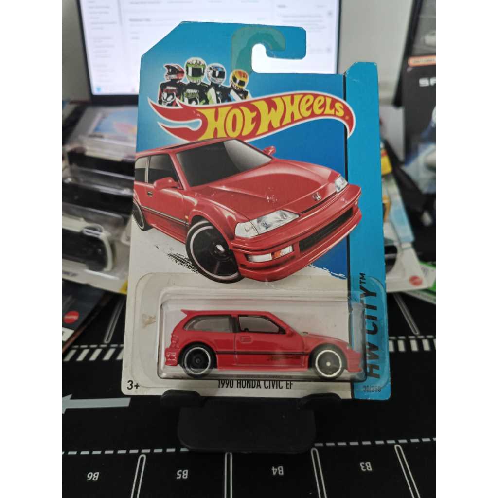 Hot Wheels 1990 Honda Civic EF Red