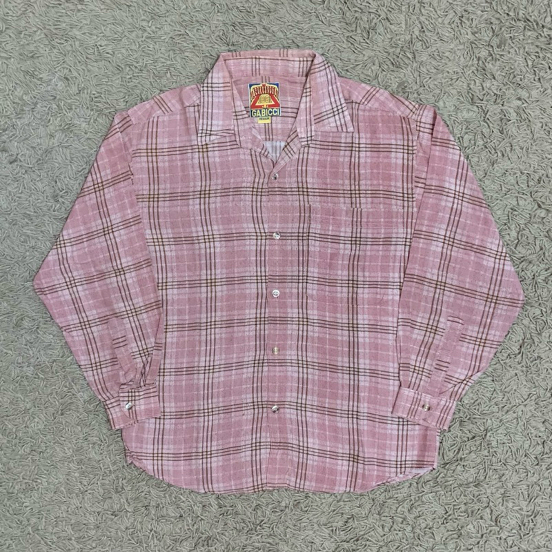 Vintage Gabicci “Rose” Plaid Long Sleeve Shirt | Kemeja Vintage Santai Casual Unisex Pria Wanita