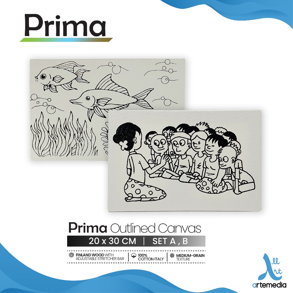 

Kanvas Lukis Bergambar Prima Outlined 20x30cm Cotton Canvas
