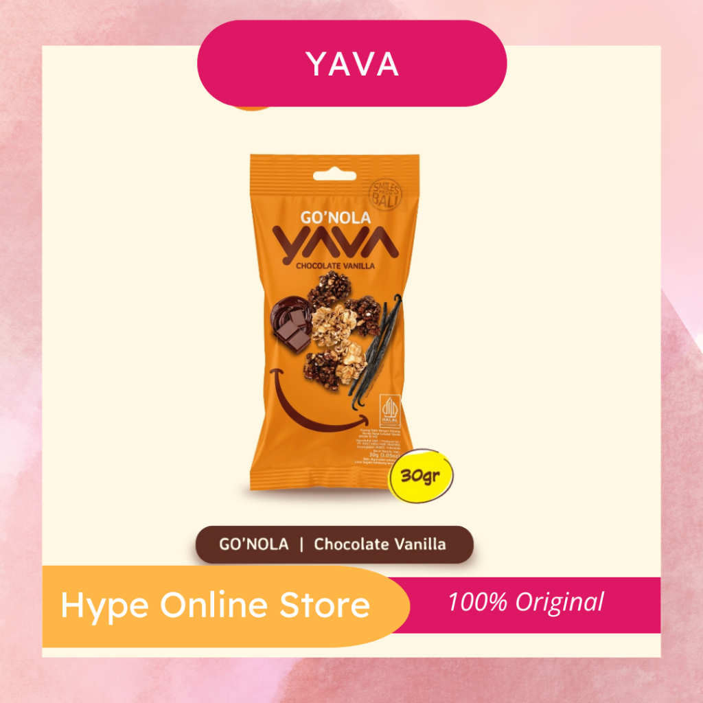 

YAVA Granola Single Serving Go'Nola Cemilan Sehat Rasa Chocolate Vanilla 30g