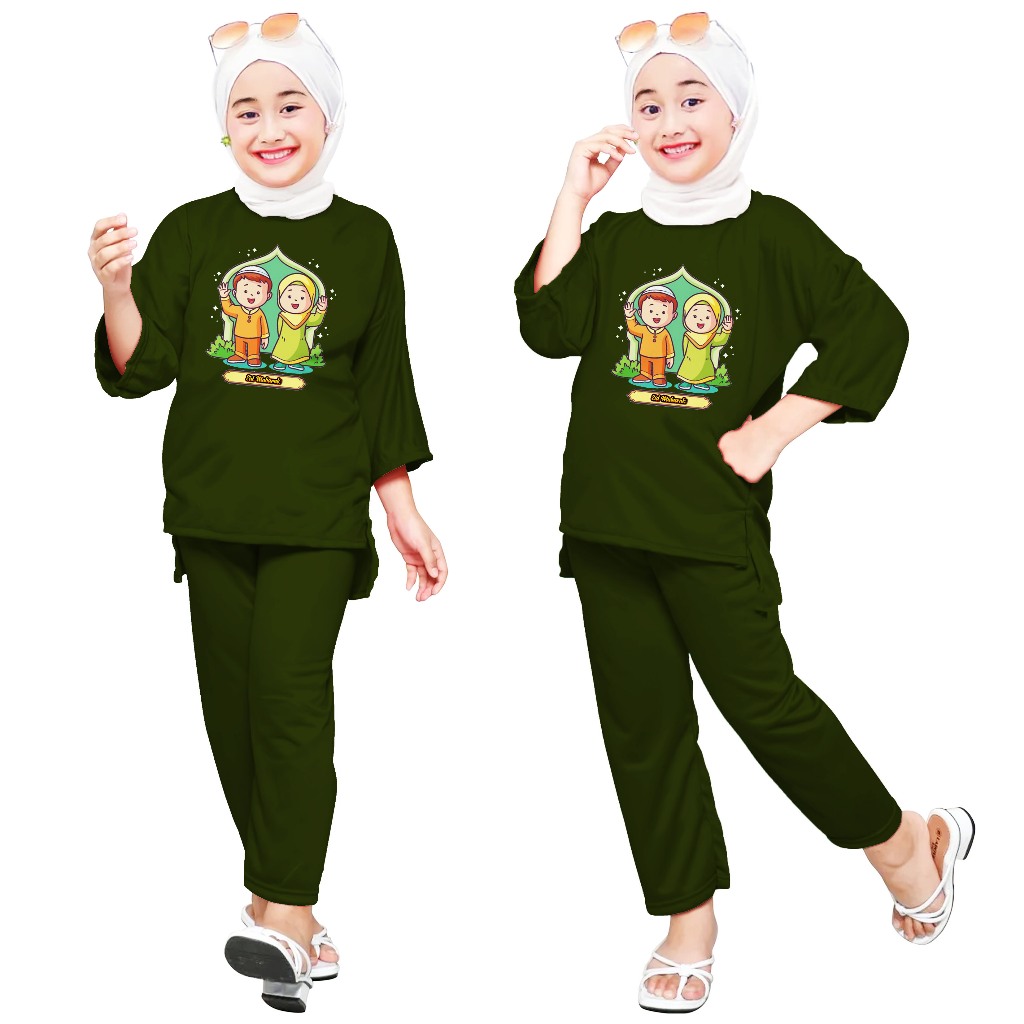 SETELAN ANAK MUSLIM ONE SET / SETELAN ANAK OVERSIZE VIRAL