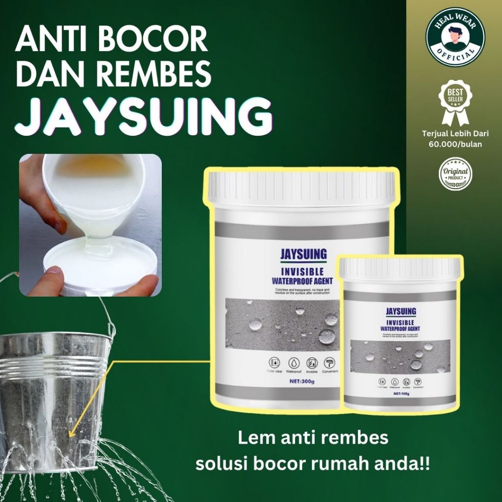 Jaysuing Lem Transparan Transparant Bening Anti Bocor Rembes Krembes Air Penambal Perekat Atap Rumah