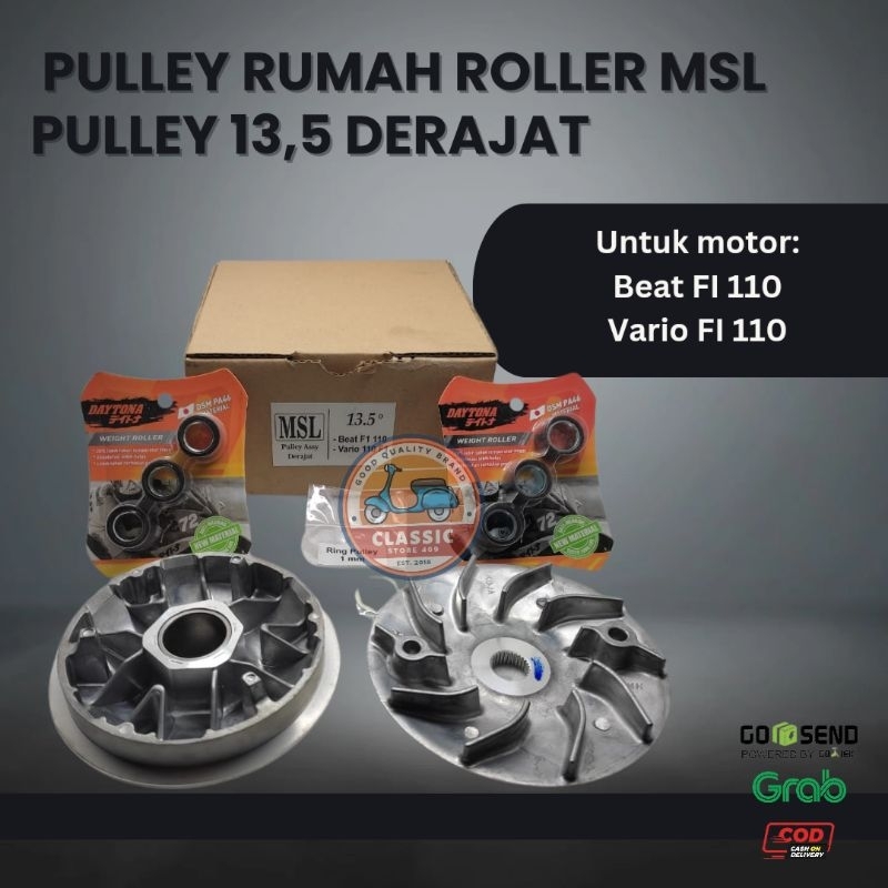 Pulley Rumah Roller MSL Beat Fi 110 Vario 110 Fi Pulley 13,5 Derajat