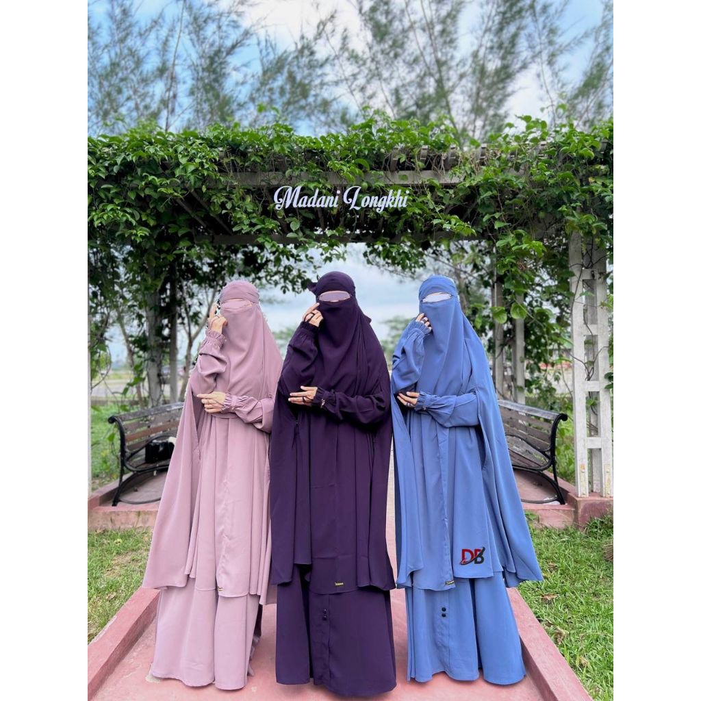 MADANI SET LONG KHIMAR BUSANA MUSLIM SYAR'I DUTA BUSANA