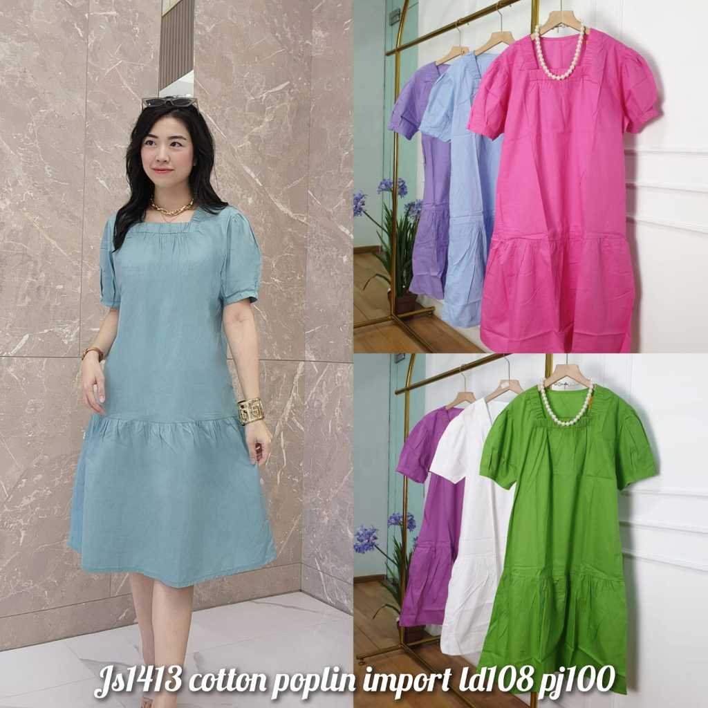 Dress Import Cotton Poplin