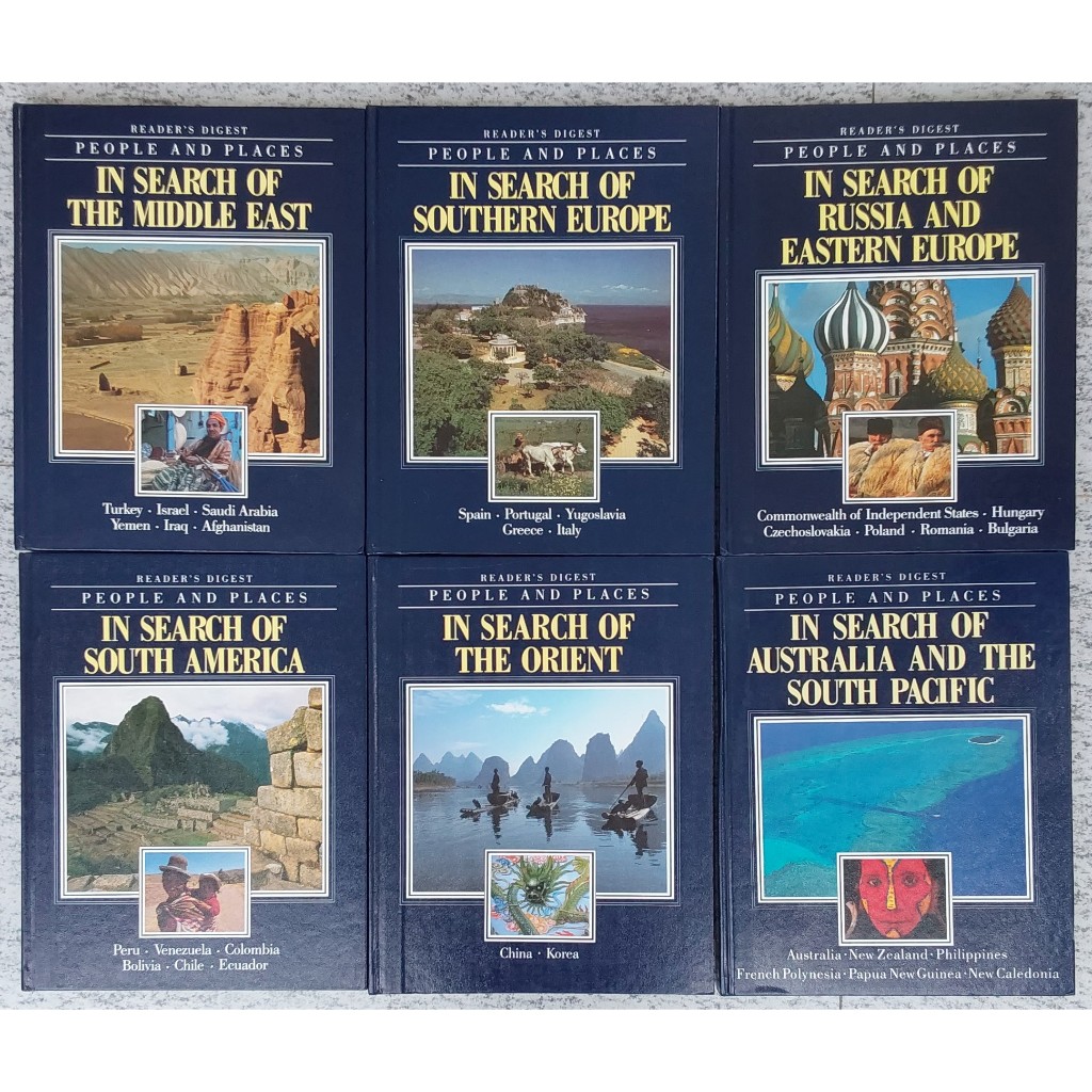 LARGE HARDBACK - Reader's Digest UK 12 Volume Set 'People and Places' 1992, (English/buku bahasa ing