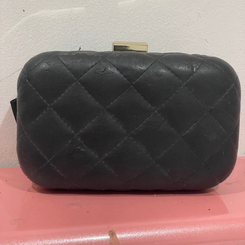 zara black party bag black clutch