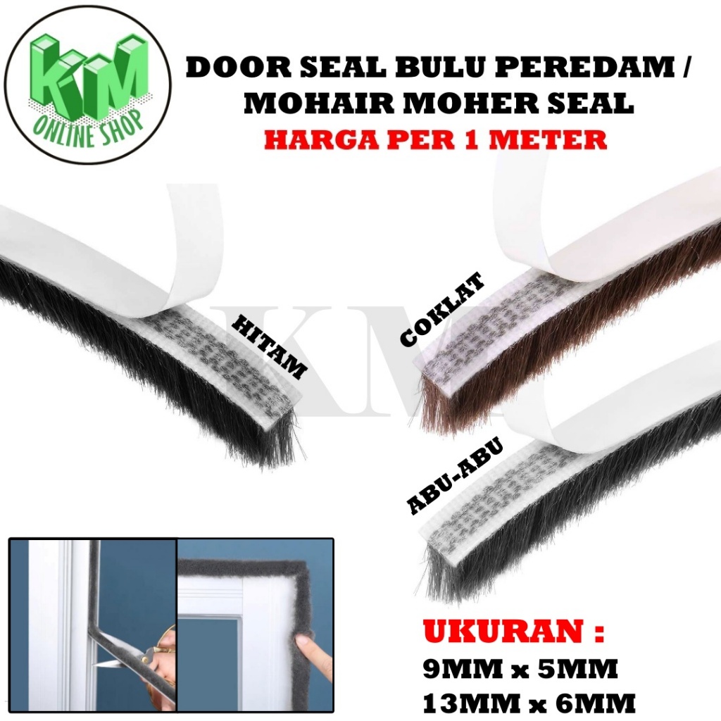 Moher Mohair Bulu Peredam Pintu Jendela Door Seal Aluminium Perekat Dan Tanpa Perekat