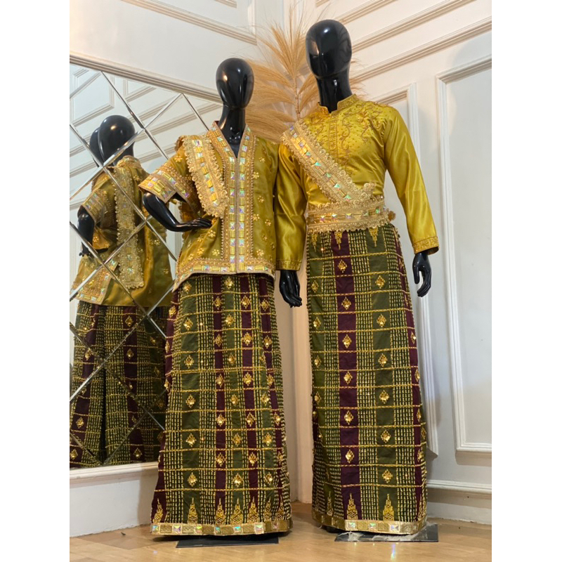 BAJU PENGANTIN ADAT BUGIS/MAKASSAR MODERN HARGA FULLSET WARNA HIJAU LIME