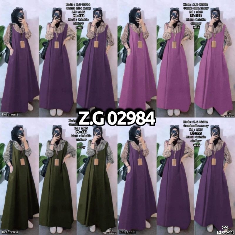 Gamis kombinasi salur