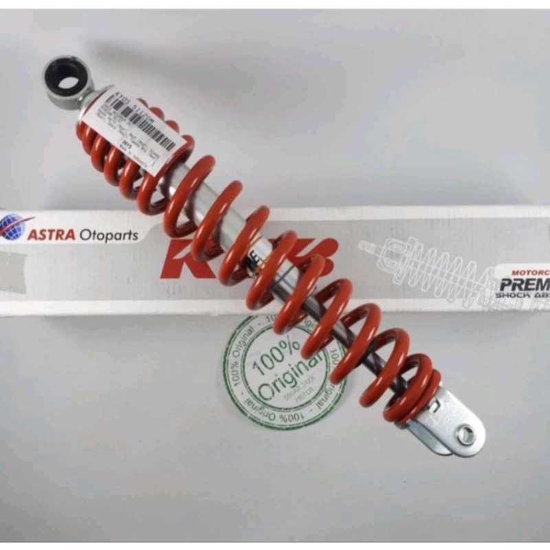 SHOCK BELAKANG MATIK YAMAHA MIO 300MM WARNA MERAH ORIGINAL KYB