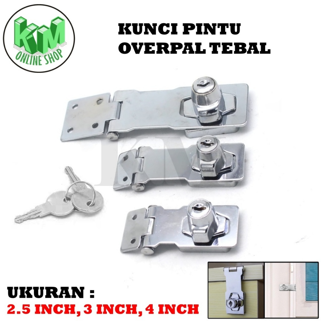 Overpal Plat Tebal Kunci Pintu Overval Stainless Tebal Pengunci Pintu 2.5 inch 3 inch 4 inch