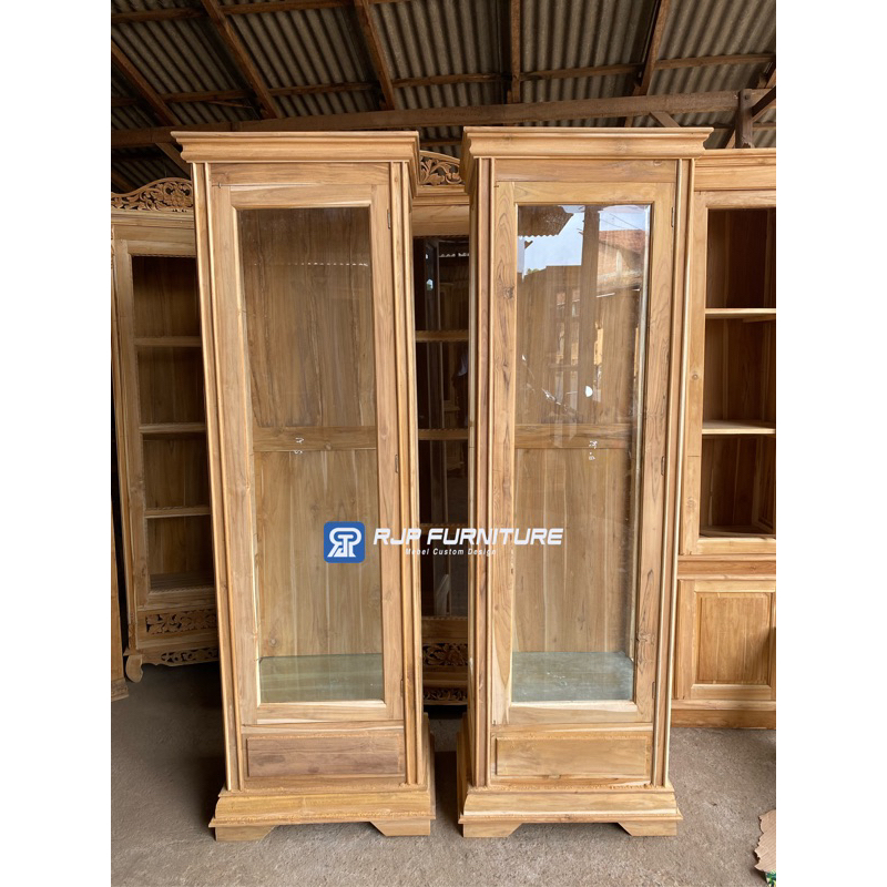 LEMARI HIAS KACA PINTU 1 MODEL MINIMALIS