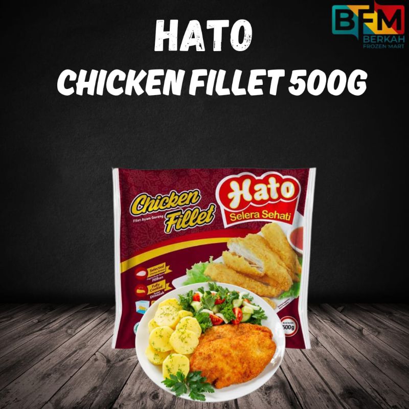 

Hato Chicken fillet 500g/Hato chicken karage 500g/Hato chicken pop corn 500g/Hato kentang Shoestring 500g/Hato nugget Dino 500g/Hato nugget Numero 500g/Hato spicy Wings 500g