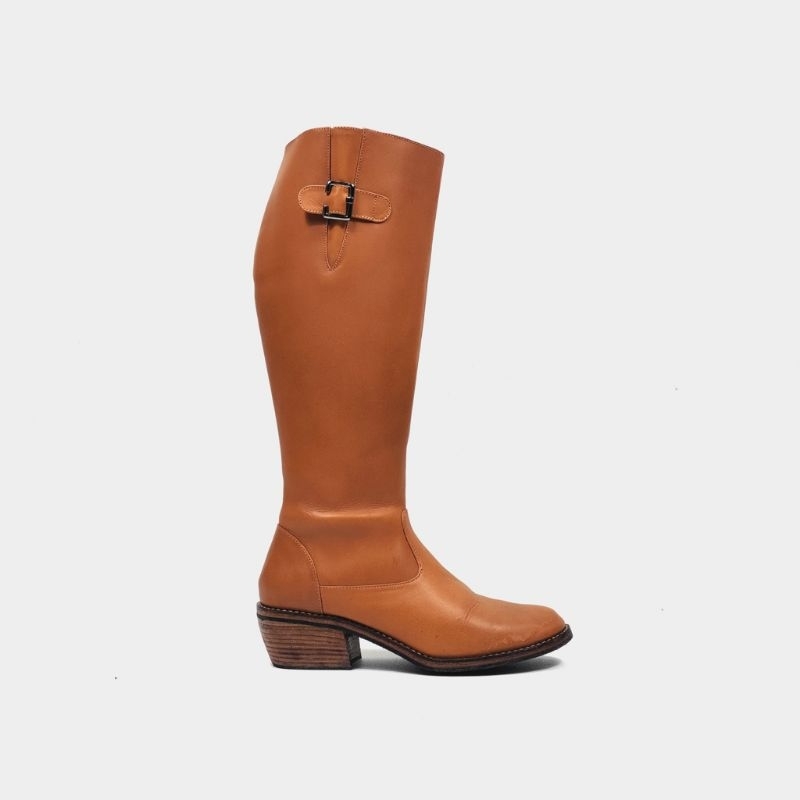 M&T Knee High Boots Wanita Elisabeth Premium Cow Leather