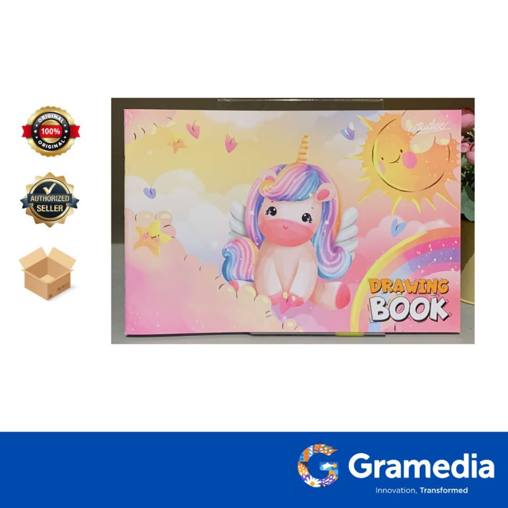 

Gramedia Surabaya-ESTUDEE DRAWING BOOK A4 J UNICORN FANTASY