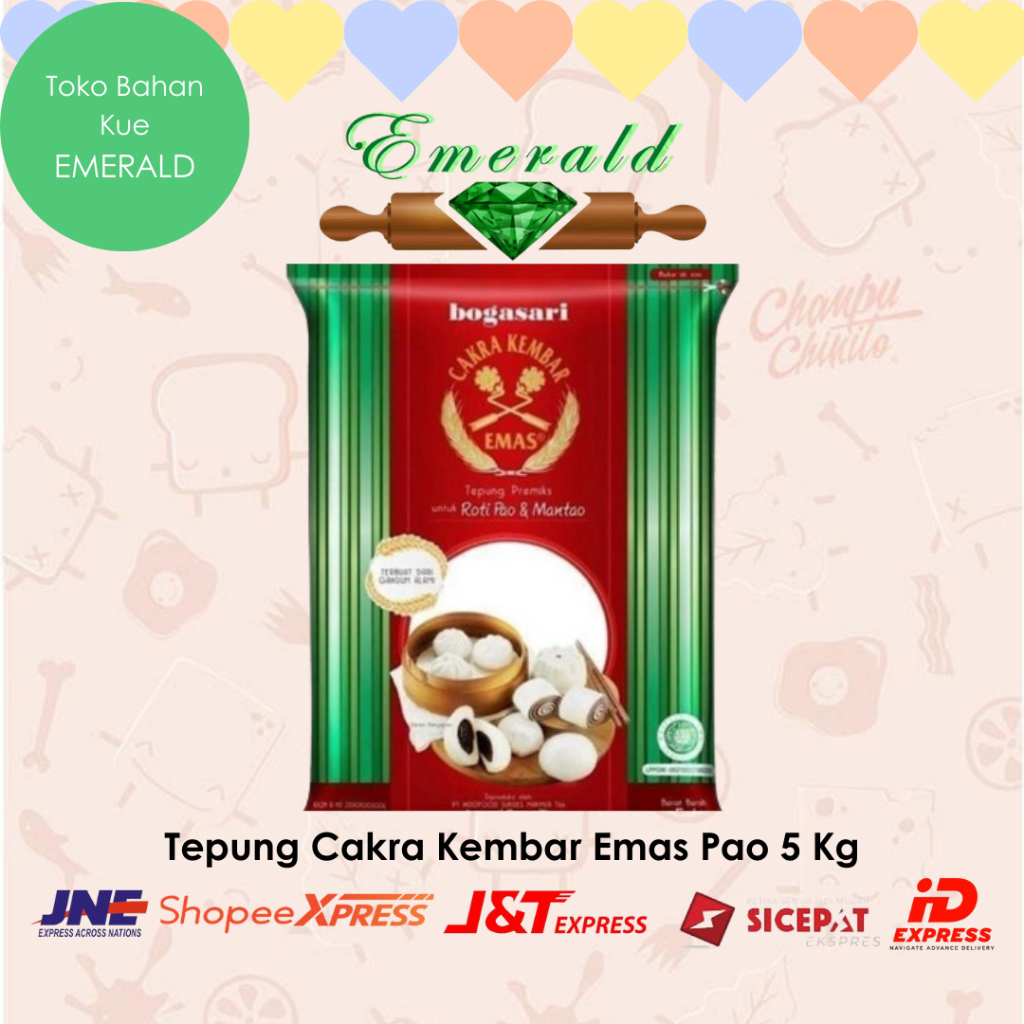 

TEPUNG CAKRA KEMBAR EMAS PREMIUIM PAO 5Kg