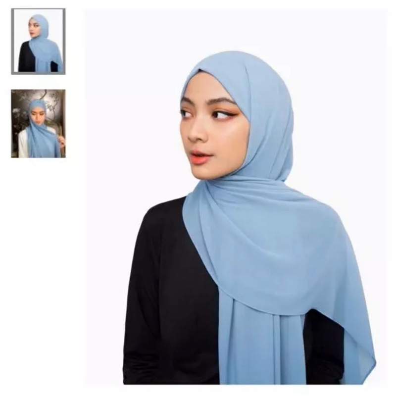PRELOVED jilbab zhi scarf pashmina lafiye sky baby blue