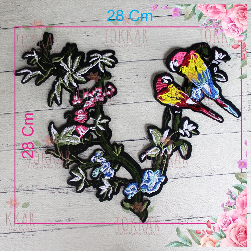 (Per Pcs) AP602 Aplikasi Kerah Setrika / Iron Patch Bordir Kerah / Aplikasi Bordir / Bordiran Tempel