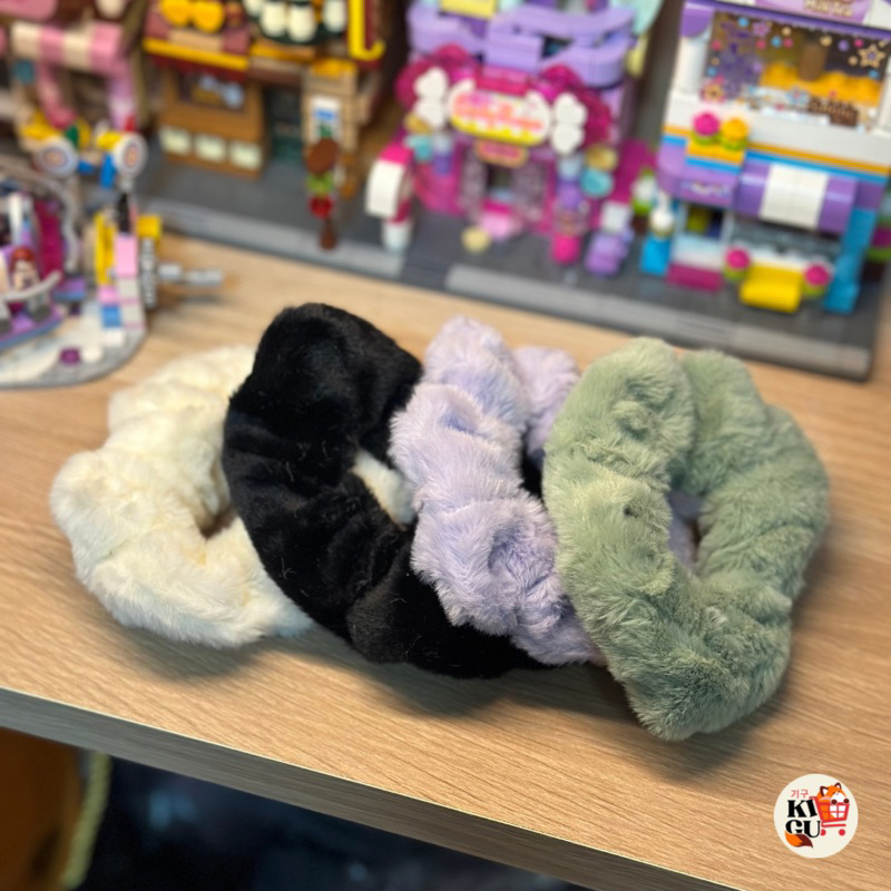 Scrunchie Korea bulu halus / ikat rambut korea / aesthetic kuncir rambut
