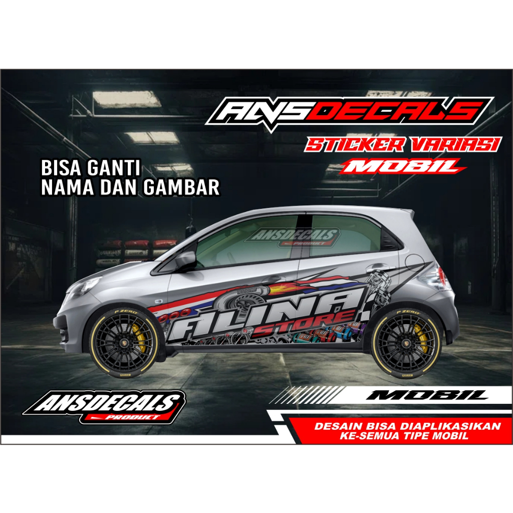 STICKER MOBIL JAZZ, BRIO | DECAL STICKER MOBIL STIKER JAZZ, BRIO, AGYA, YARIS FREE REQUEST STIKER AN