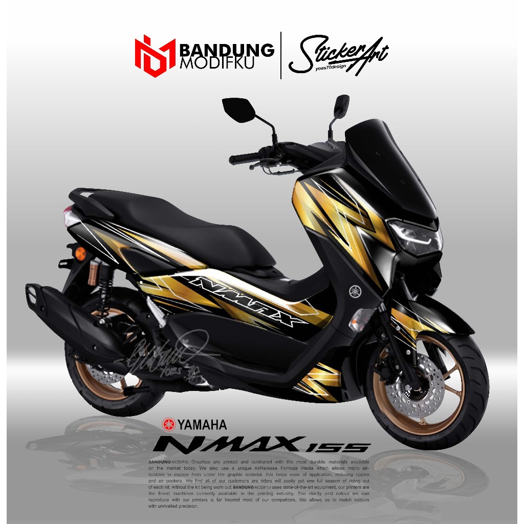 STICKER MOTOR NMAX NEW - MOTIF 004 - DECAL NMAX 2020 2021 2022 NEW - STIKER FULL BLOK NMAX 2020 2021