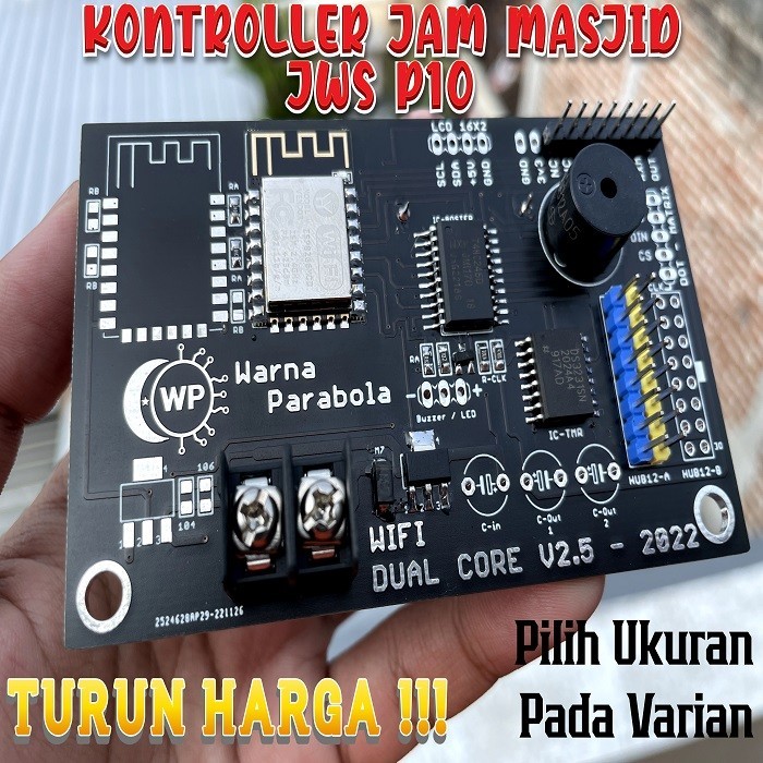 Controller JWS  / Kontroller Jadwal Sholat Jam Masjid WIFI ESP8266 Support Auto Tartil MP3 Panel P10