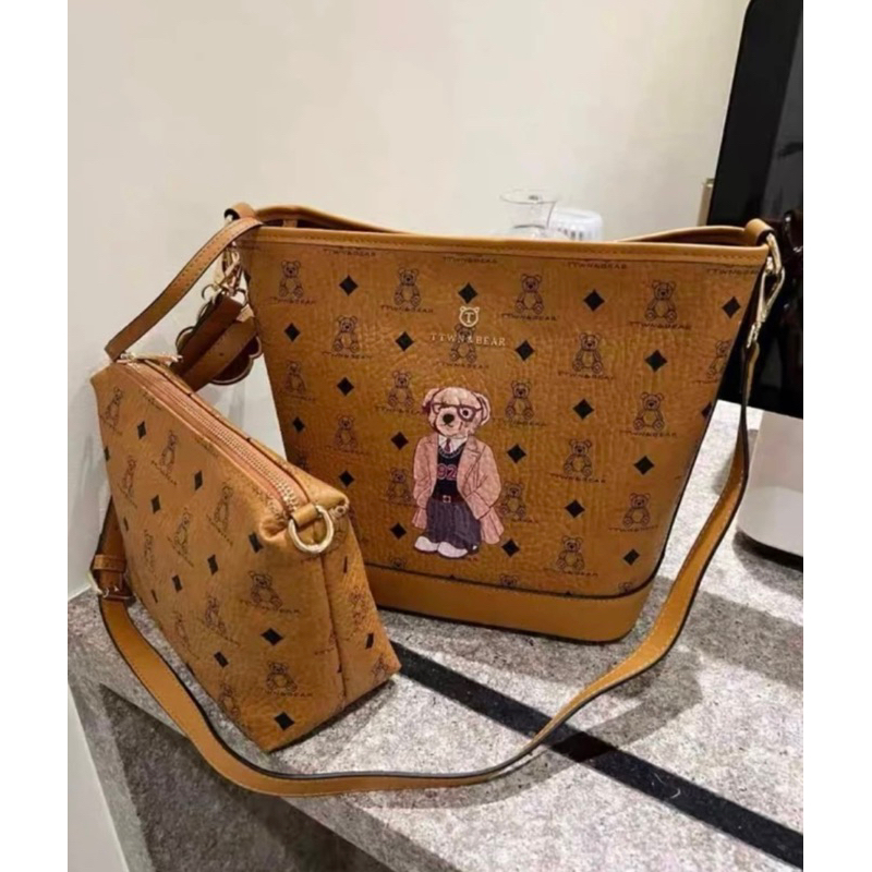 Tote Bag 2 in 1 TTWN BEAR Totebag TAS SELEMPANG ORIGINAL 100% READY STOCK