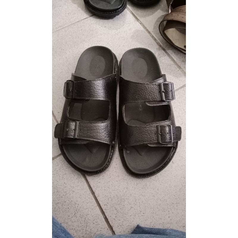 sandal cowok, lebaran, home made kulit sapi asli 100%