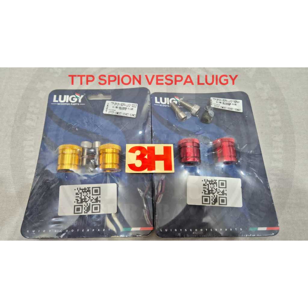 TUTUP SPION LUIGY VESPA GOLD - MERAH