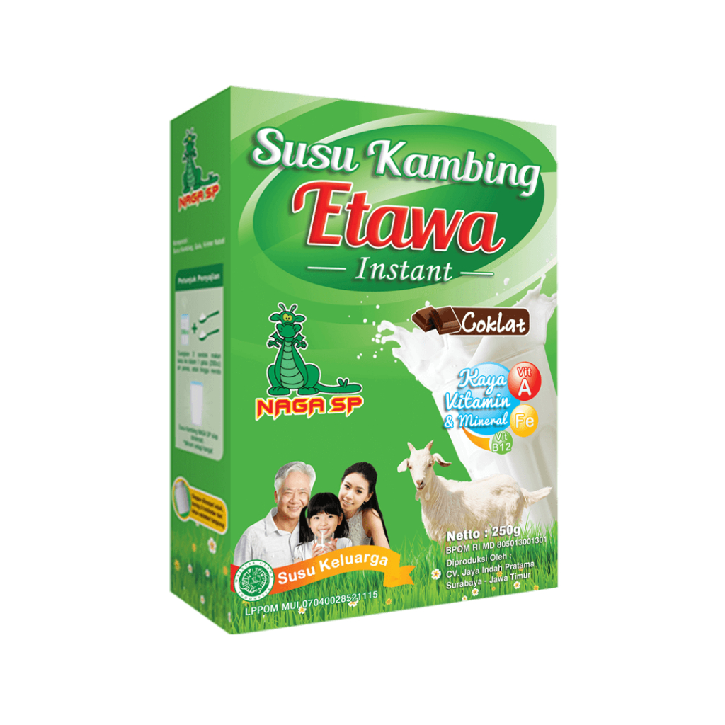 

Susu Kambing Etawa Naga SP Rasa Cokelat 250gram