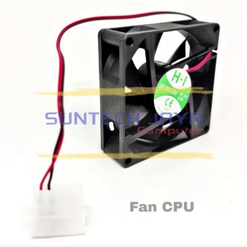 FAN CPU 8CM HITAM / FAN 8 CM / KIPAS CASING CPU + BAUT