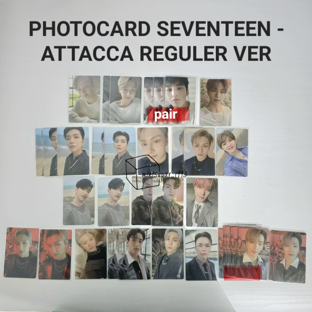 [ INCLUDE PACKING ] PHOTOCARD SEVENTEEN - ATTACCA REGULAR VER ( OP1 OP2 OP3 joshua jun woozi mingyu 