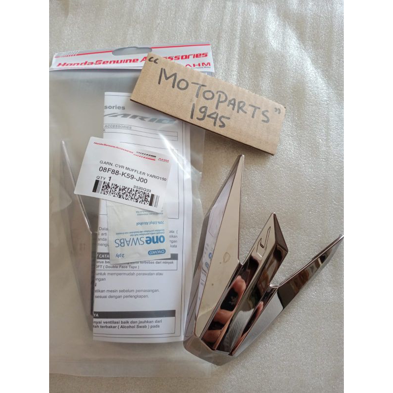 GARNISH COVER KNALPOT VARIO 150 K59 CHROME ORI AHM