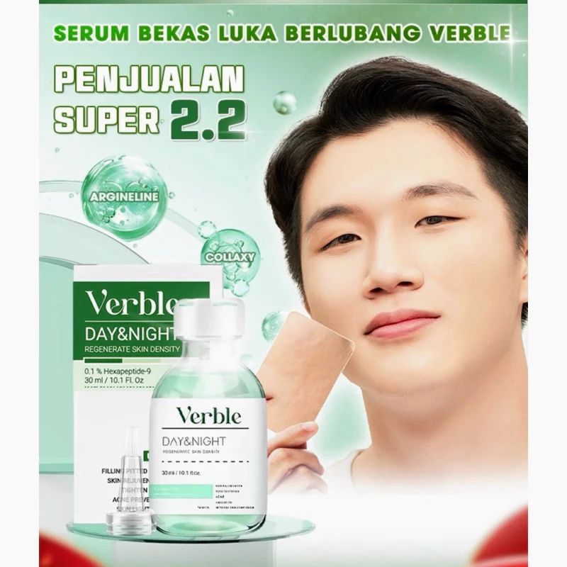 Serum Bekas Jerawat Berlubang,Bopeng Verble Day/Night Serum