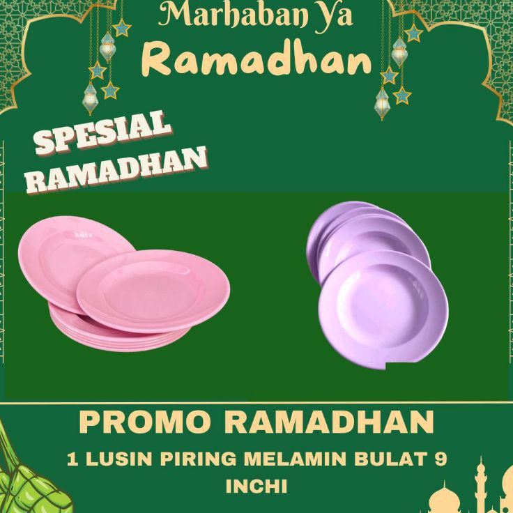 Lw PROMO 1 LUSIN 12 PCS PIRING MAKAN MELAMIN  PIRING MAKAN MELAMIN  COD PIRING MAKAN