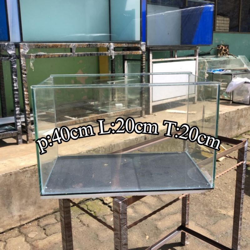 aquarium 40x20x20 + packing kayu