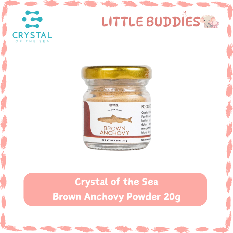 

Crystal of the Sea Brown Anchovy Powder 20gr | Ikan Bilis | Bubuk Teri Jengki Kering - Bumbu Kaldu Penyedap MPASI Premium