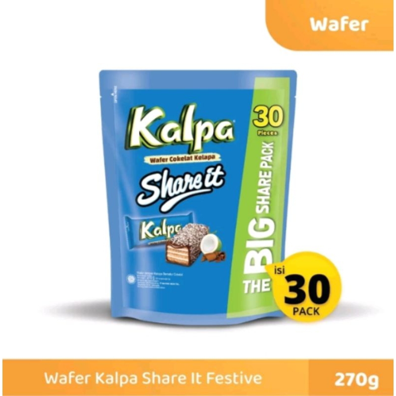 

Kalpa wafer Cokelat kelapa isi 30 pcs @ 9 gram