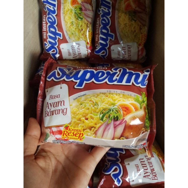 

MIE INSTAN SUPERMI AYAM BAWANG PER DUS 40 PCS