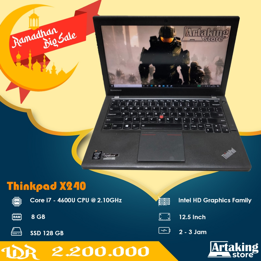 Promo Ramadhan - Lenovo Thinkpad x240 - Ram 8 gb - SSD 128 gb - Murmer