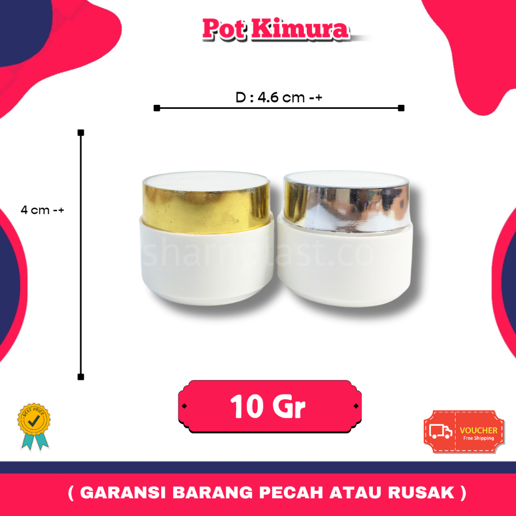 Pot Cream Kimura 10gr Gold Silver | Pot Krim Kosmetik Skincare 10 gram