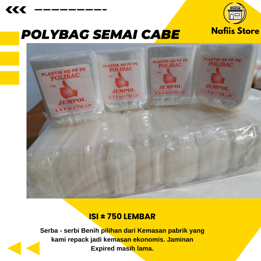 1000 Lembar - Polibag Semai Cabe Polybag Semai Benih Polibag Pembibitan