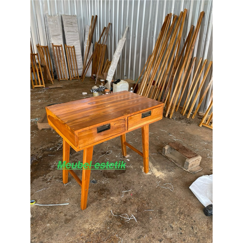 meja rias kayu Jati asli